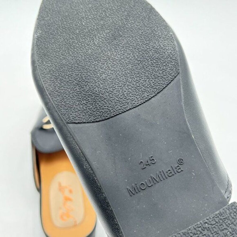 FOWT Black Mules for Women Round Toe Slip On Mules Comfortable Loafer Shoe - Picture 5 of 7